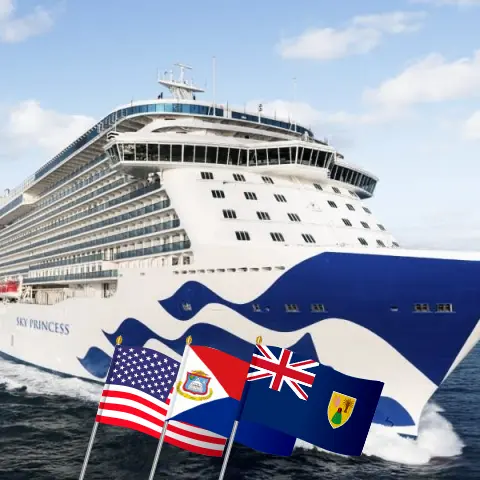 Cruise in the Eastern Caribbean from Port Canaveral / Orlando aboard Sky Princess ship with visits to USA and Puerto Rico for 9 days