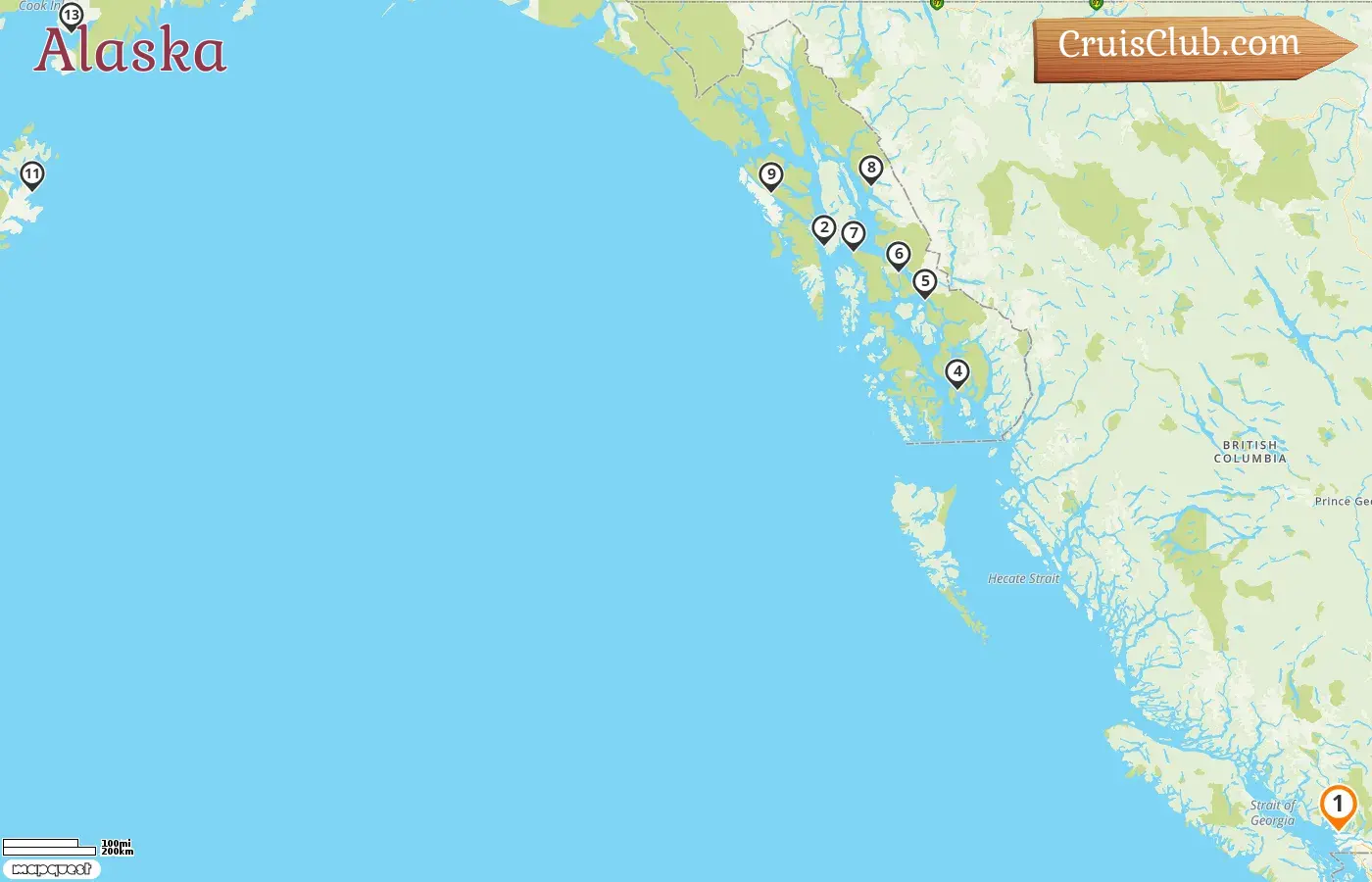 Cruise in the Alaska from Vancouver to Anchorage / Anchorage aboard HANSEATIC inspiration ship with visits to Canada and USA for 15 days