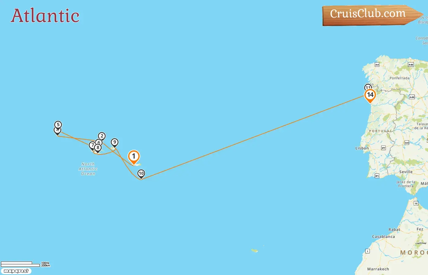 Cruise in the Atlantic from Ponta Delgada to Leixões aboard HANSEATIC nature ship with visits to Portugal for 14 days