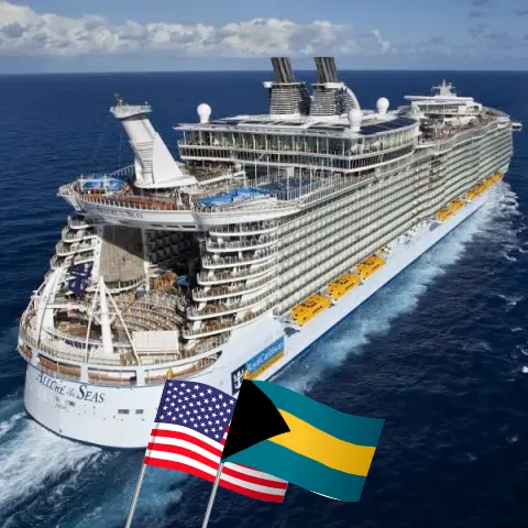 Cruise in the Eastern Caribbean from Fort Lauderdale aboard Allure of the Seas ship with visits to USA, Puerto Rico, and Bahamas for 9 days