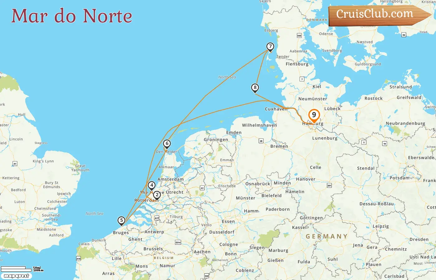 Cruzeiro no Mar do Norte a bordo do navio HANSEATIC spirit com visitas à Alemanha, Países Baixos e Bélgica por 9 dias