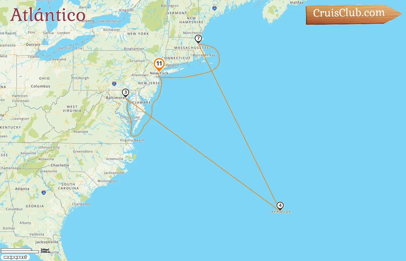 Crucero en el Atlántico desde Nueva York a bordo del barco MS EUROPA 2 con visitas a Estados Unidos y Bermuda por 11 días