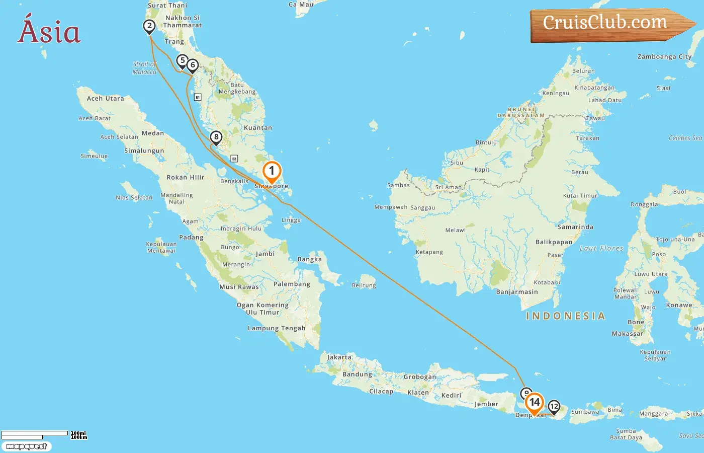 Cruzeiro na Ásia de Singapura para Benoa a bordo do navio Celebrity Millennium com visitas a Singapura, Tailândia, Malásia e Indonésia por 14 dias