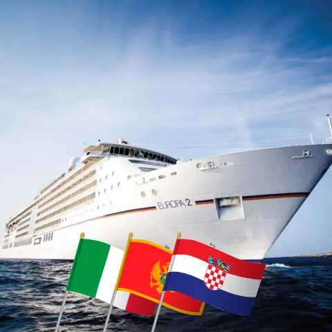 Cruise in the Mediterranean from Civitavecchia to Dubrovnik aboard MS EUROPA 2 ship with visits to Italy, Montenegro, and Croatia for 10 days