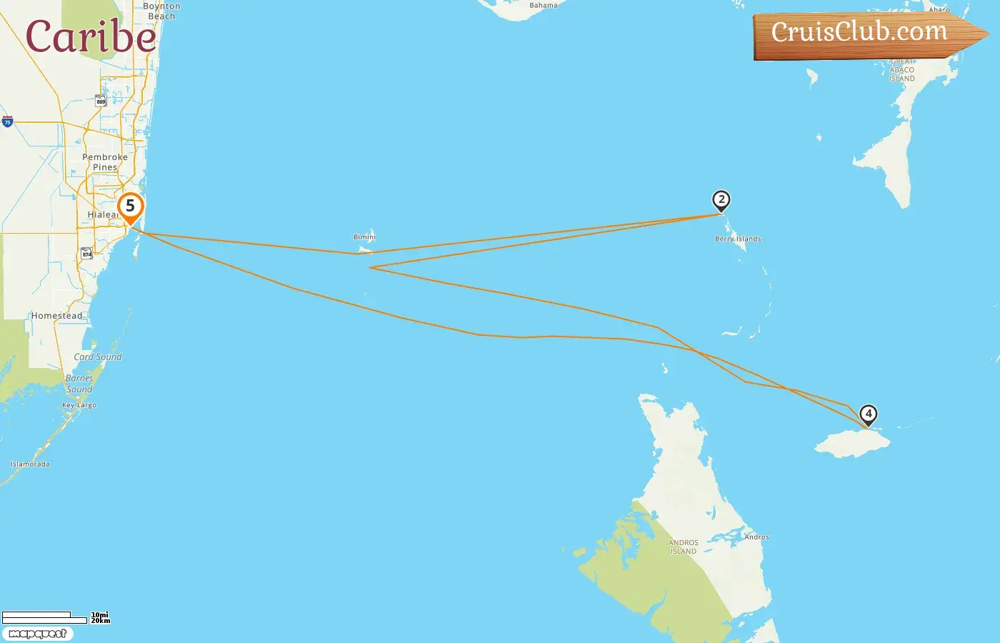 Crucero por el Caribe desde Miami a bordo del barco Norwegian Getaway con visitas a EE.UU. y Bahamas por 5 días