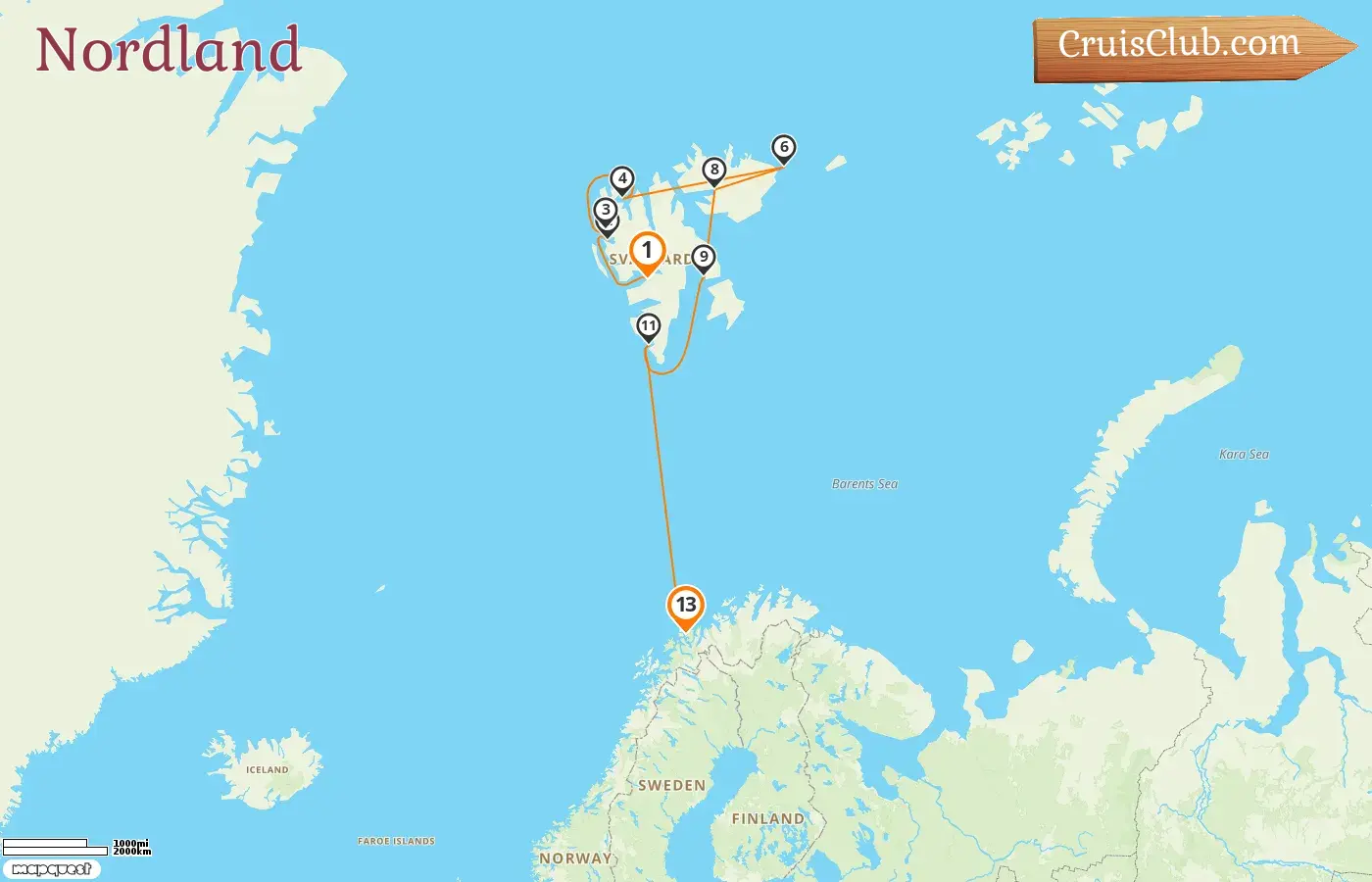 Croisière dans le nord du pays, de Longyearbyen à Tromsø à bord du navire HANSEATIC nature avec des visites en Norvège pendant 13 jours