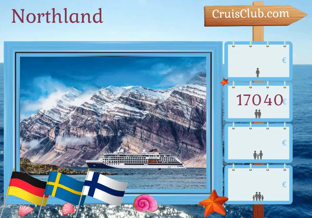 Cruise in the Northland from Hamburg aboard HANSEATIC nature ship with visits to Germany, Sweden, and Finland for 16 days