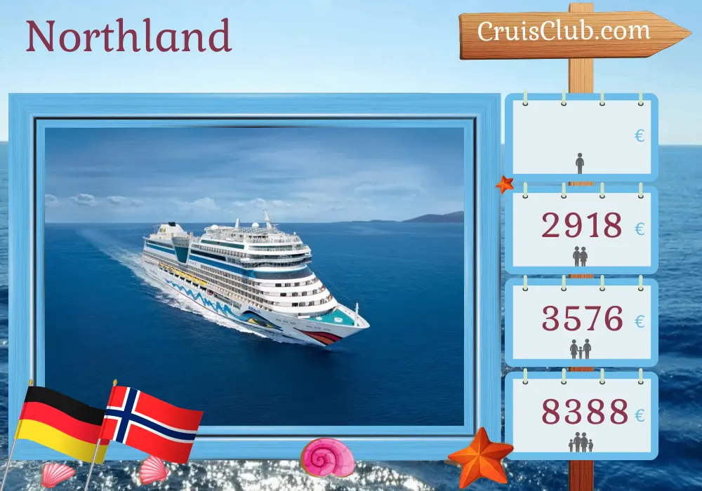 Cruise in the Northland from Hamburg aboard AIDAsol ship with visits to Germany and Norway for 13 days