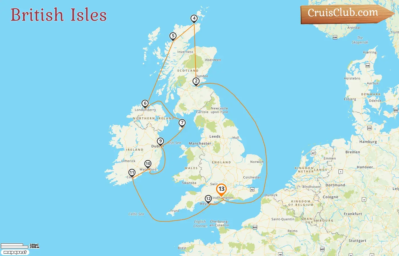 Cruise in the British Isles from Southampton aboard Oceania Marina ship with visits to Isle of Man and Ireland for 13 days
