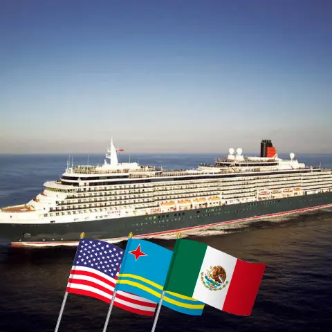 Cruise in the Panama Canal from New York to Los Angeles aboard Queen Victoria ship with visits to USA, Aruba, Panama, El Salvador, and Mexico for 18 days