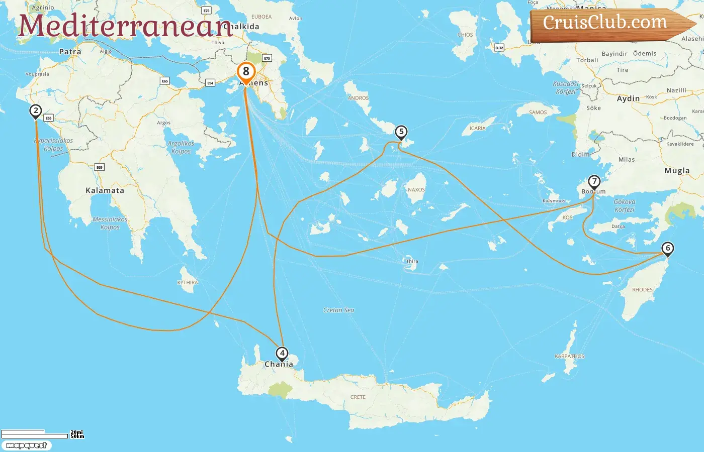 Cruise in the Mediterranean from Piraeus aboard Seven Seas Splendor ship with visits to Greece and Turkey for 8 days