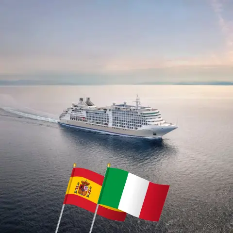 Cruise in the Mediterranean from Barcelona to Civitavecchia aboard Silver Dawn ship with visits to Spain, Italy, and Tunisia for 8 days