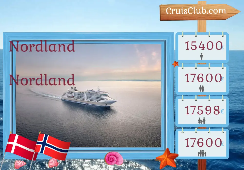 Cruzeiro no Norte a partir de Copenhaga a bordo do navio Silver Dawn com visitas à Dinamarca e Noruega por 11 dias