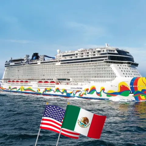 Cruise in the Mexico from Los Angeles aboard Norwegian Encore ship with visits to USA and Mexico for 8 days