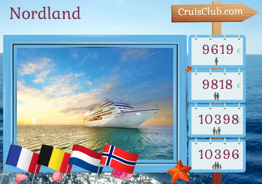 Kreuzfahrt in den Norden von Southampton nach Oslo an Bord des Schiffes Oceania Sirena mit Besuchen in Frankreich, Belgien, den Niederlanden und Norwegen für 14 Tage