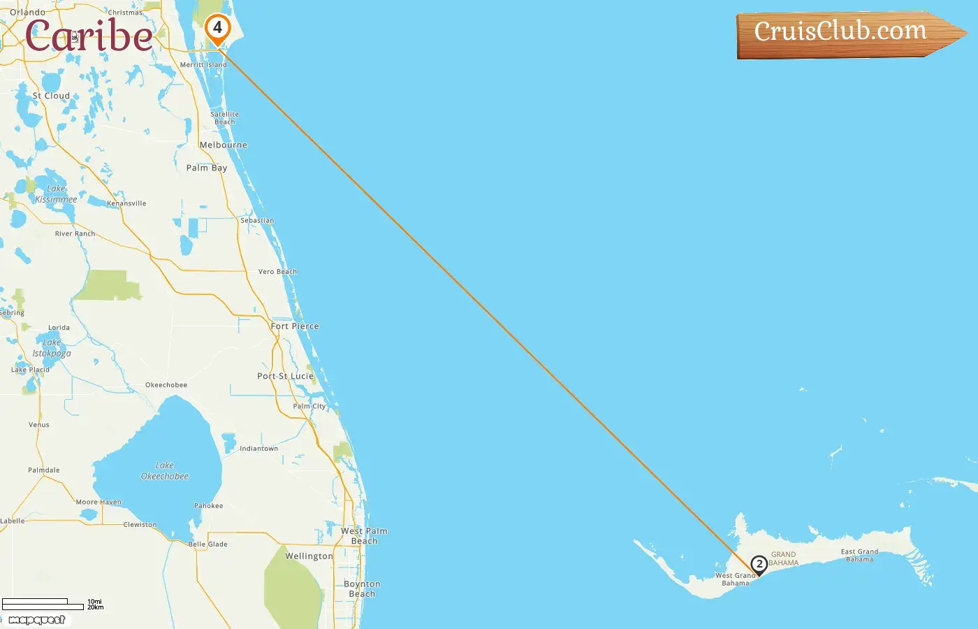 Cruzeiro no Caribe a partir de Port Canaveral / Orlando a bordo do navio Carnival Freedom com visitas aos EUA e Bahamas por 4 dias