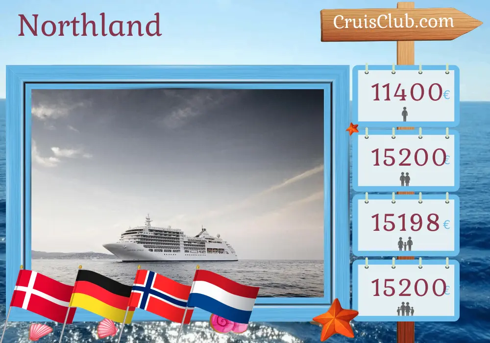 Cruise in the Northland from Copenhagen to IJmuiden aboard Silver Spirit ship with visits to Denmark, Germany, Norway, and Netherlands for 13 days
