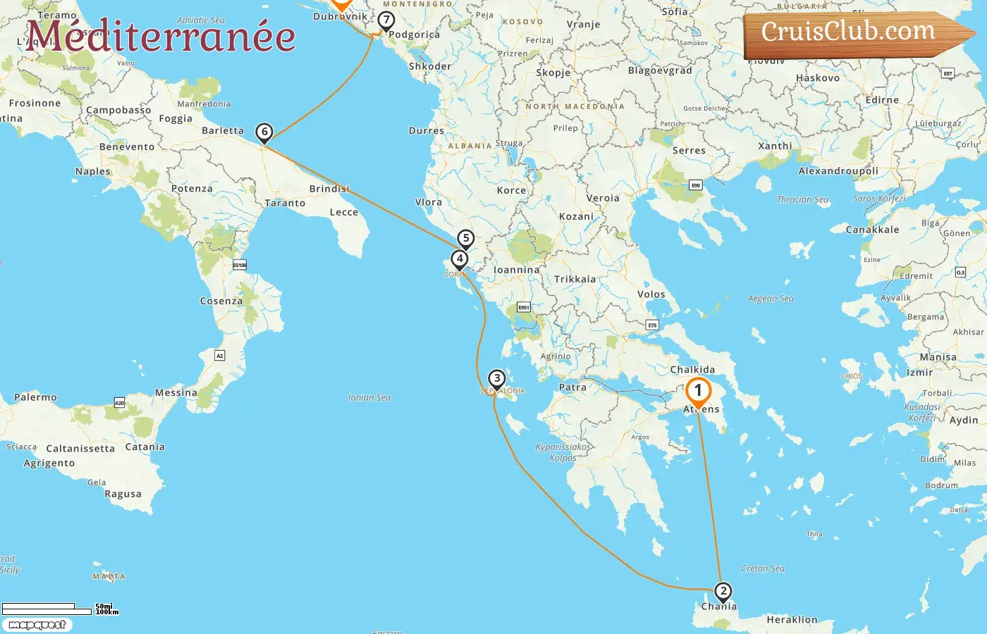 Croisière dans la Méditerranée de Le Pirée à Dubrovnik à bord du navire Oceania Regatta avec des visites en Grèce, en Albanie, en Italie, au Monténégro et en Croatie pendant 8 jours