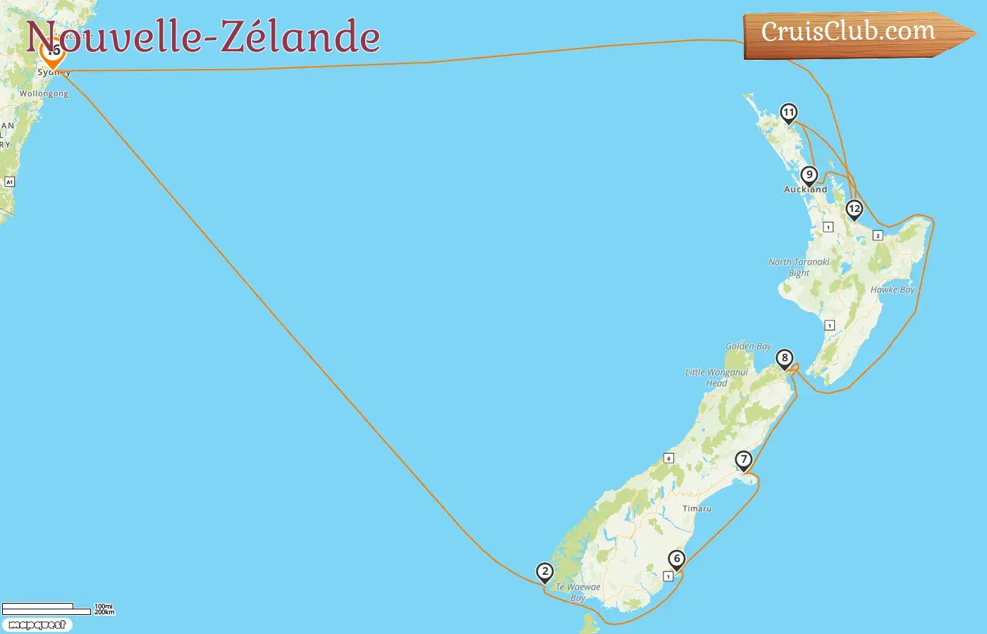 Croisière en Nouvelle-Zélande depuis Sydney à bord du navire Grand Princess avec des visites en Australie et en Nouvelle-Zélande pendant 16 jours