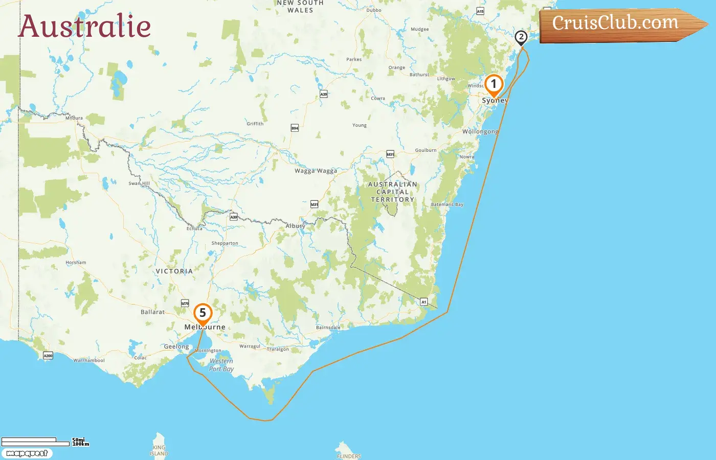 Croisière en Australie de Sydney à Melbourne à bord du navire Grand Princess avec visites en Australie pendant 5 jours