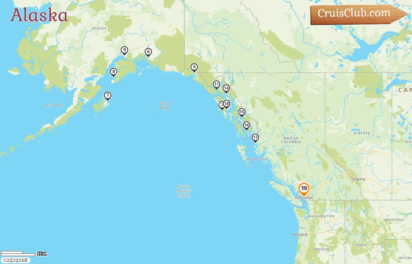 Crucero a Alaska desde Vancouver a bordo del barco Zaandam con visitas a Canadá y Estados Unidos por 19 días