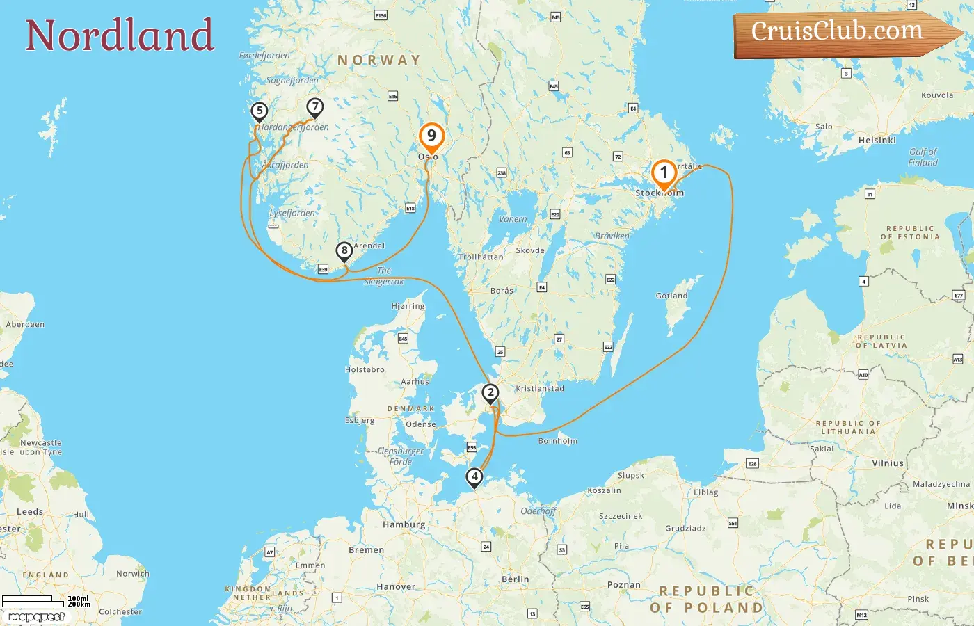 Kreuzfahrt im Norden von Stockholm nach Oslo an Bord des MSC Magnifica-Schiffs mit Besuchen in Schweden, Dänemark, Deutschland und Norwegen für 9 Tage