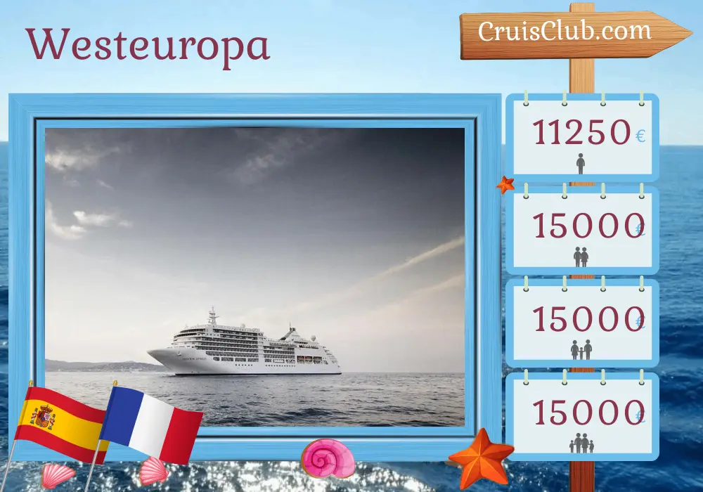 Kreuzfahrt im Westeuropa ab Lissabon an Bord des Schiffes Silver Spirit mit Besuchen in Spanien und Frankreich für 11 Tage