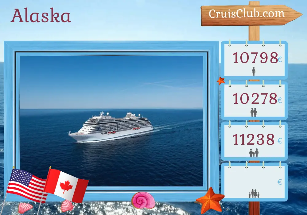 Croisière en Alaska de Anchorage à Vancouver à bord du navire Seven Seas Explorer avec des visites aux États-Unis et au Canada pendant 8 jours