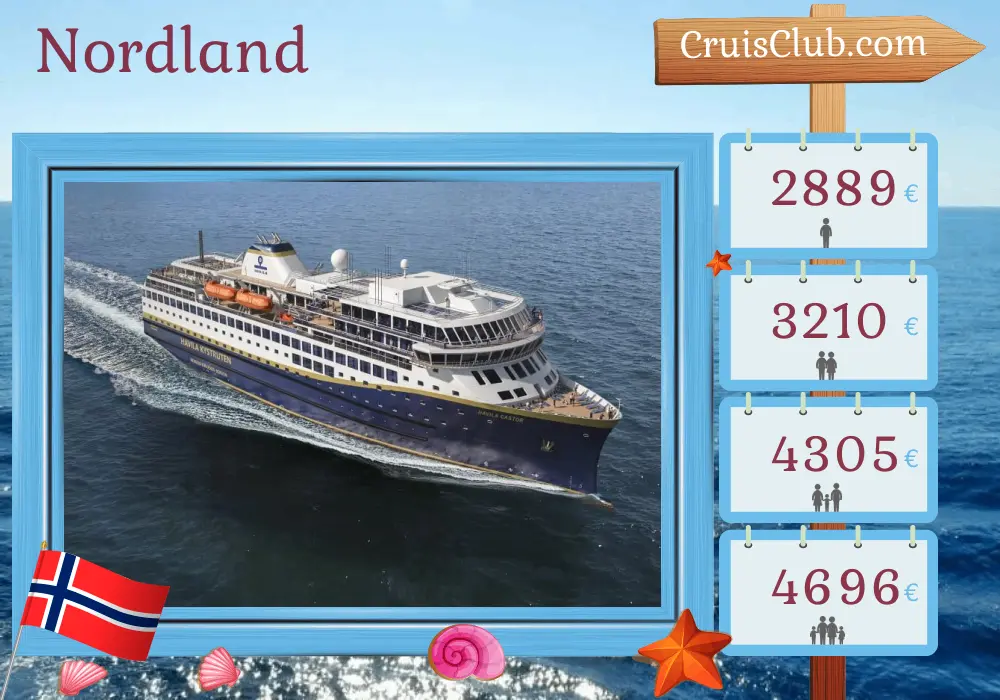 Croisière dans le Nord du Mont-Castor à bord du navire Havila Castor avec visites en Norvège pendant 12 jours