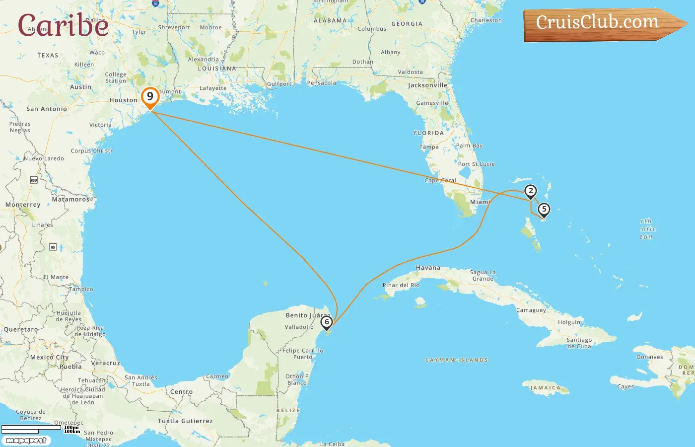Crucero en el Caribe desde Galveston a bordo del Symphony of the Seas visitando Estados Unidos, Bahamas y México durante 9 días