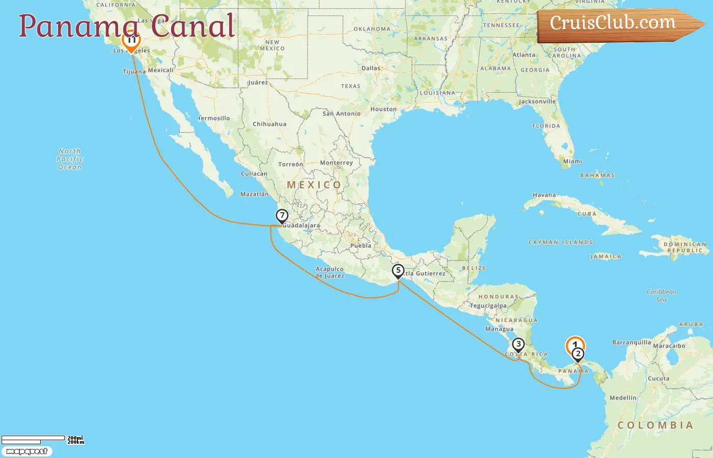 Cruise in the Panama Canal from Cologne to Los Angeles aboard Serenade of the Seas ship with visits to Panama, Costa Rica, Mexico, and USA for 11 days