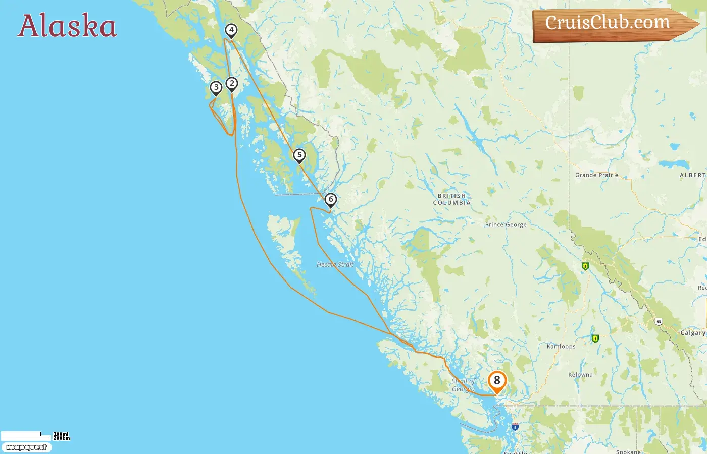 Crucero por Alaska desde Vancouver a bordo del barco Serenade of the Seas con visitas a Canadá y Estados Unidos durante 8 días