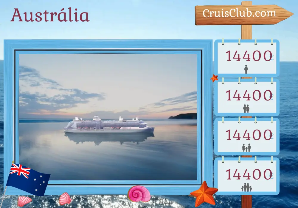 Cruzeiro na Austrália de Sydney a Cairns a bordo do navio Silver Nova com visitas à Austrália por 11 dias