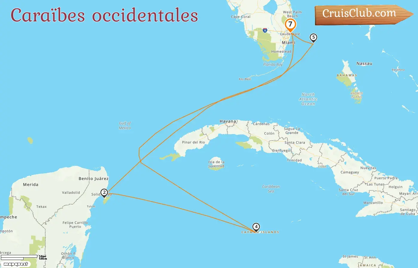 Croisière dans les Caraïbes occidentales au départ de Fort Lauderdale à bord du navire Celebrity Silhouette avec escales aux États-Unis, au Mexique, aux îles Caïmans et aux Bahamas pendant 7 jours