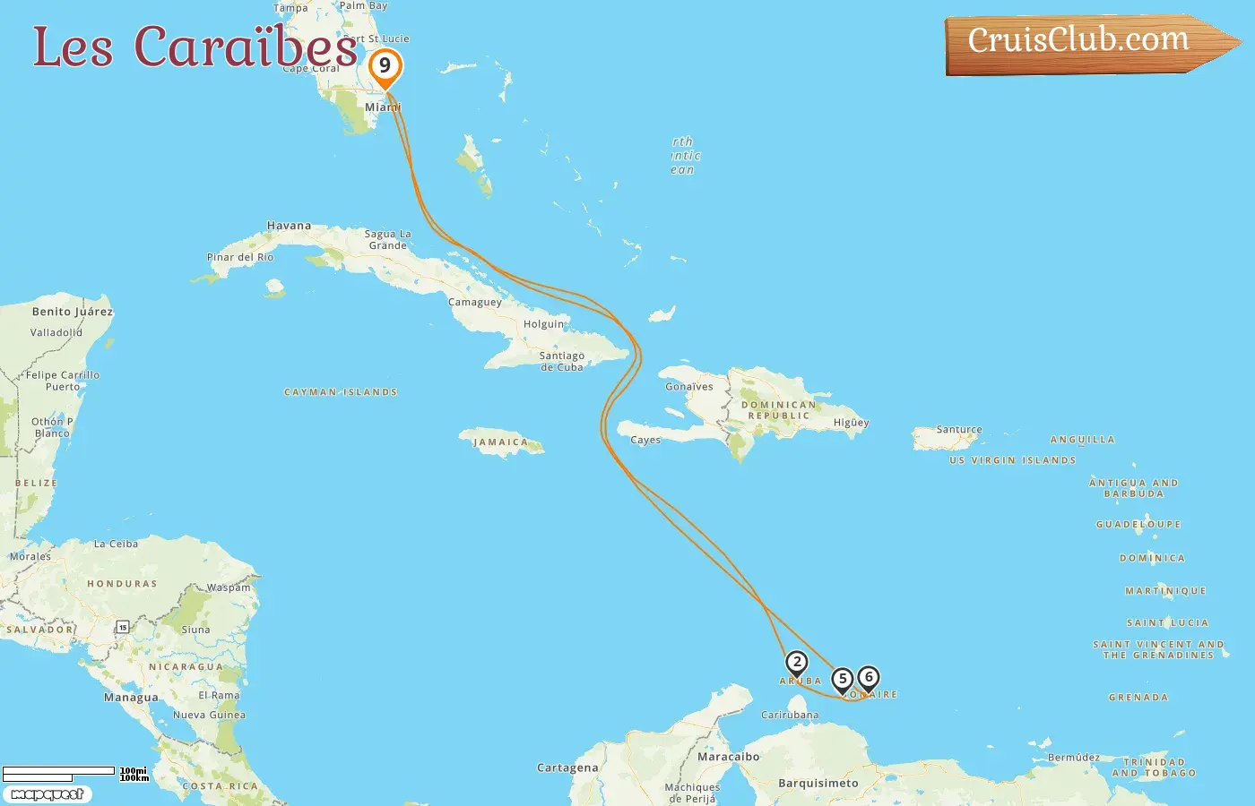 Croisière dans les Caraïbes au départ de Fort Lauderdale à bord du navire Celebrity Silhouette avec des escales aux États-Unis, à Aruba et à Curaçao pendant 9 jours