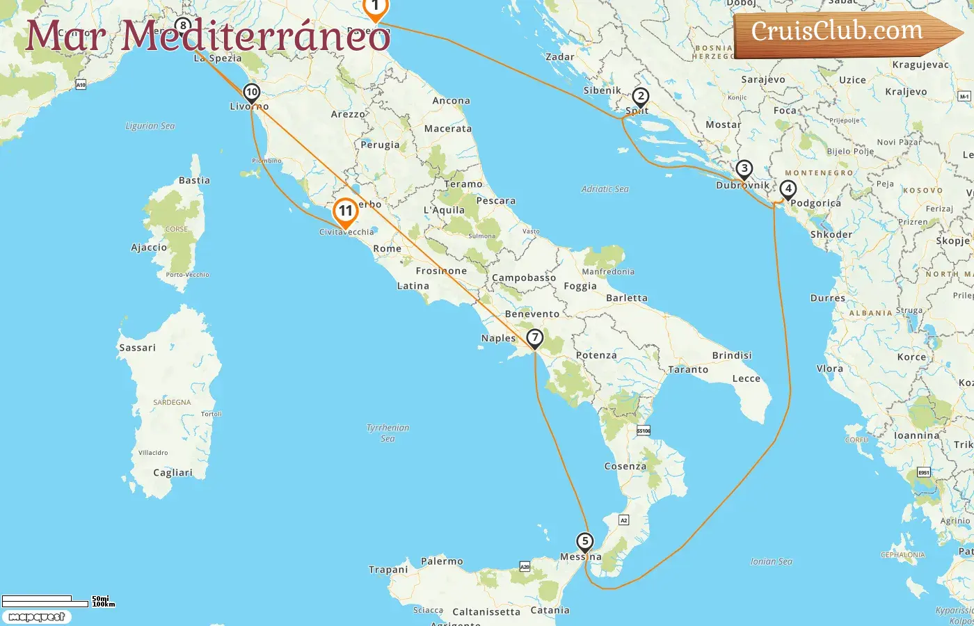 Crucero por el Mediterráneo de Ravenna a Civitavecchia a bordo del barco Celebrity Constellation con visitas a Italia, Croacia y Montenegro por 11 días