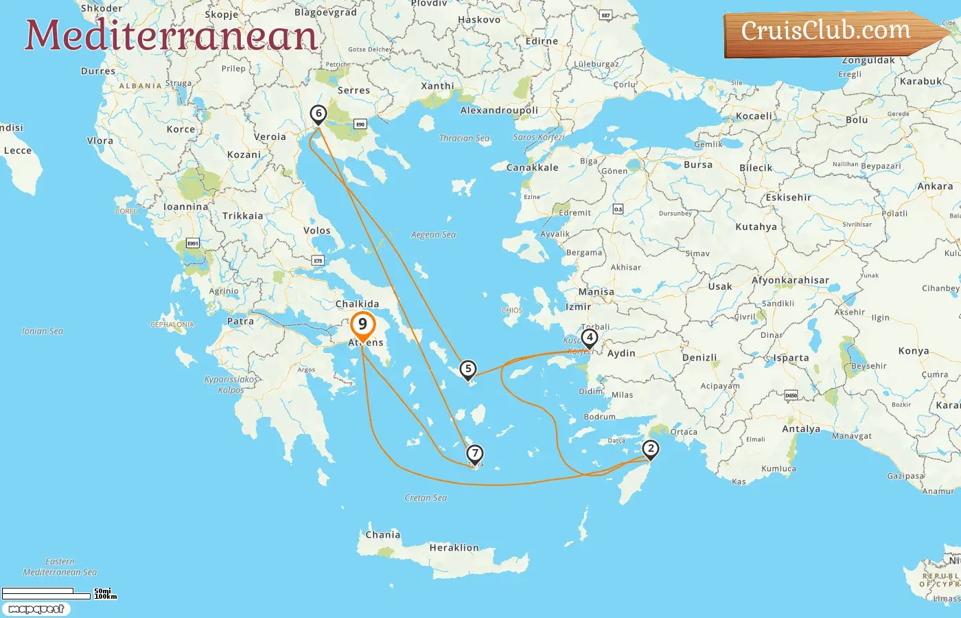 Cruise in the Mediterranean from Piraeus aboard Celebrity Infinity ship with visits to Greece and Turkey for 9 days