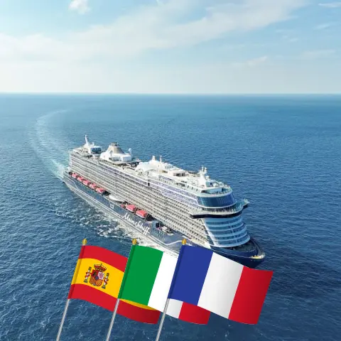 Cruise in the Mediterranean from Palma aboard Mein Schiff Relax ship with visits to Spain, Italy, and France for 9 days