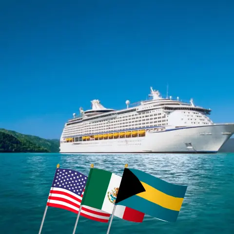 Cruise in the Caribbean from Fort Lauderdale aboard Adventure of the Seas ship with visits to USA, Mexico, and Bahamas for 7 days