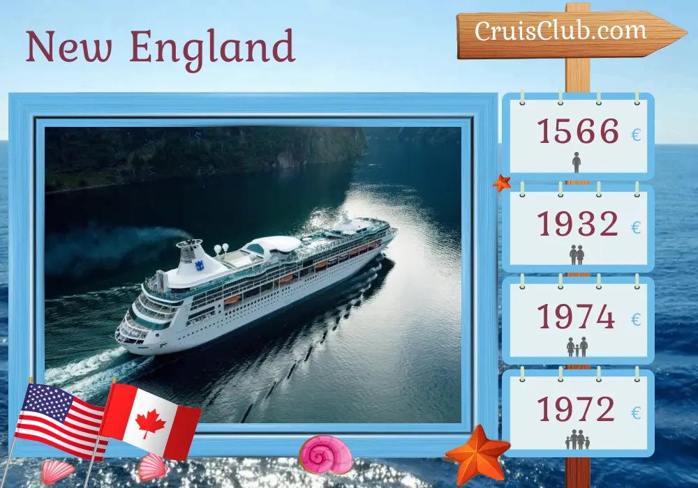 Cruise in the New England from Baltimore aboard Vision of the Seas ship with visits to USA and Canada for 10 days