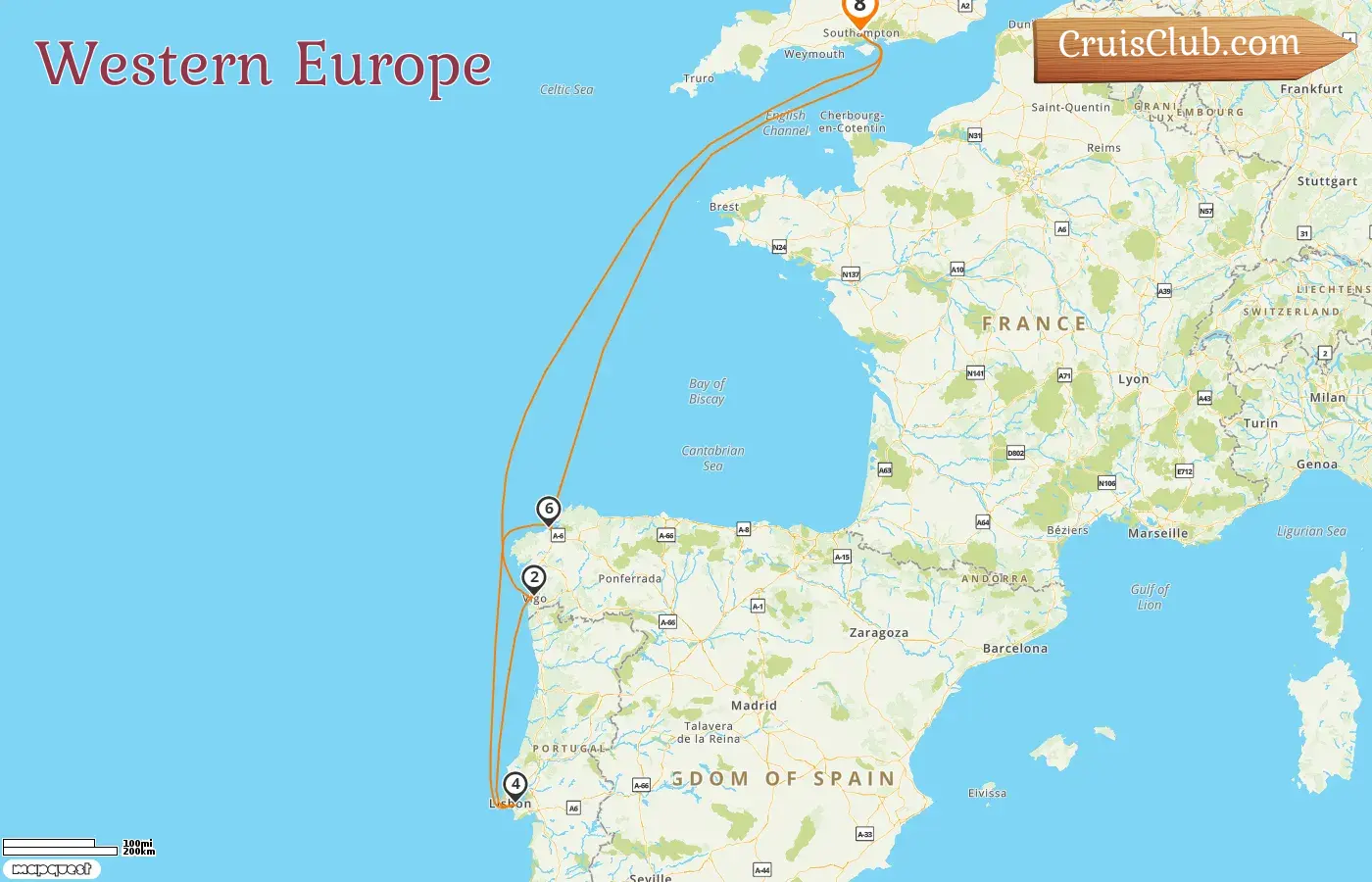 Cruise in the Western Europe from Southampton aboard Liberty of the Seas ship with visits to Spain for 8 days