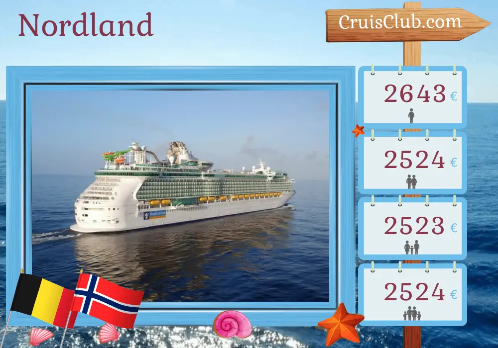 Croisière dans le Nord à partir de Southampton à bord du navire Liberty of the Seas avec des visites en Belgique et en Norvège pendant 8 jours