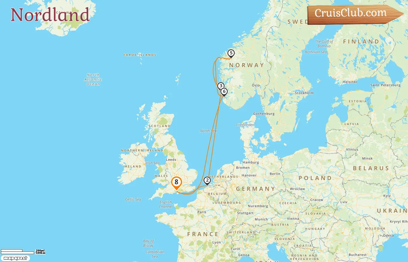 Croisière dans le Nord à partir de Southampton à bord du navire Liberty of the Seas avec des visites en Belgique et en Norvège pendant 8 jours