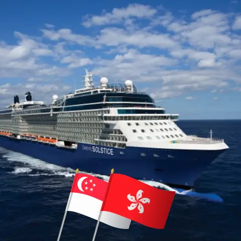 Cruise in the Asia from Singapore to Hong Kong aboard Celebrity Solstice ship with visits to Singapore, Thailand, Viet Nam, and Hong Kong for 14 days