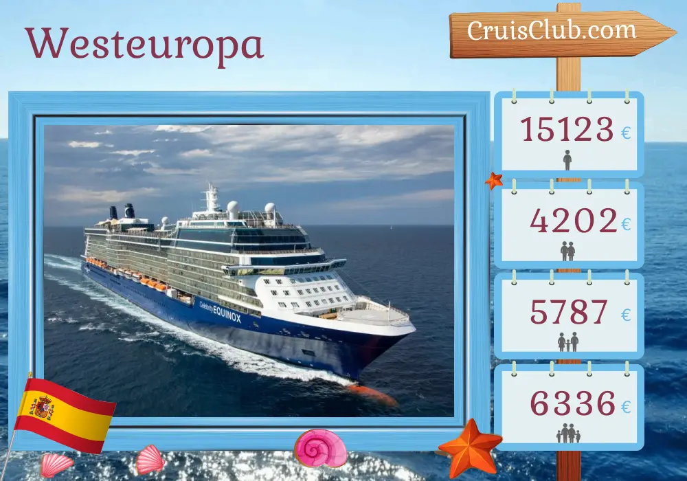 Kreuzfahrt im westlichen Europa von Barcelona auf dem Schiff Celebrity Equinox mit Besuchen in Spanien und Marokko für 10 Tage