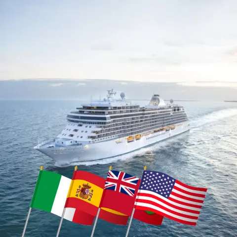 Cruise in the Transatlantic from Civitavecchia to New York aboard Seven Seas Splendor ship with visits to Italy, Spain, Morocco, Bermuda, and USA for 15 days