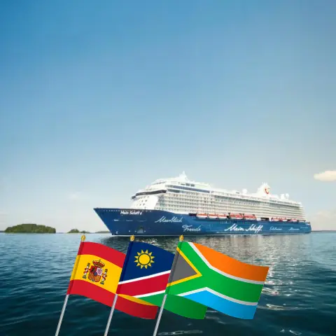 Cruise in the Africa from Santa Cruz de Tenerife to Cape Town aboard Mein Schiff 6 ship with visits to Spain, Namibia, and South Africa for 19 days