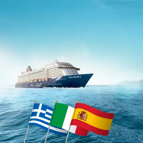 Cruise in the Mediterranean from Heraklion to Palma aboard Mein Schiff 5 ship with visits to Greece, Italy, and Spain for 8 days