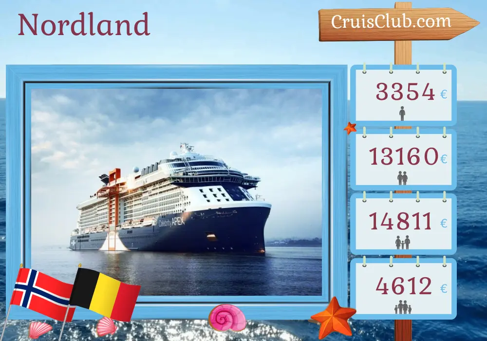 Croisière dans le Nord à partir de Southampton à bord du navire Celebrity Apex avec des visites en Norvège et en Belgique pendant 8 jours