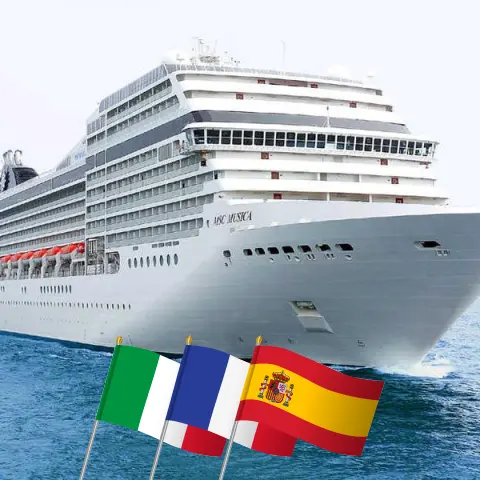 Cruise in the Mediterranean from Genoa aboard MSC Musica ship with visits to Italy, France, and Spain for 8 days